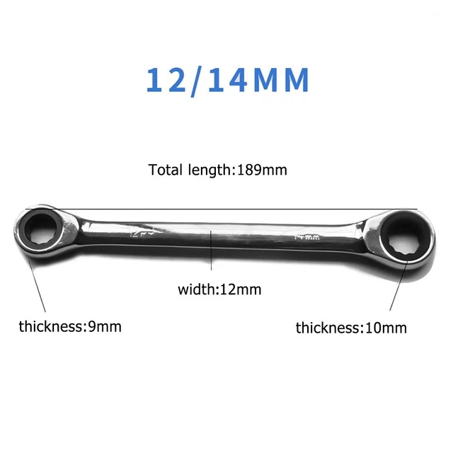 1x Double Tête Cliquet Combinaison Wrenches Main Outil for Écrou Clé Finish-Uk 2