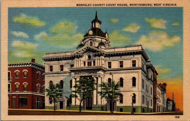 Postcard Berkeley County Court House Martinsburg West Virginia WV