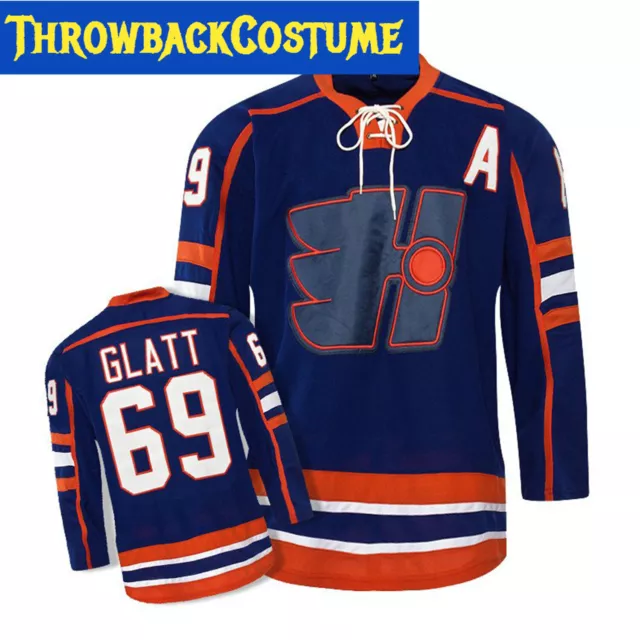 Doug The Thug Glatt Halifax Highlanders #69 Goon Movie Hockey Jersey S-XXXL