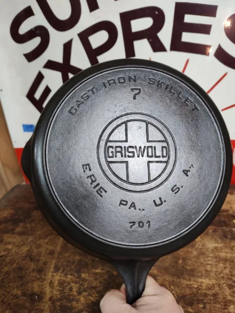Griswold Large Logo #14, 15-1/4 Cast Iron Skillet, #718, w/ Lid 474,  Restored