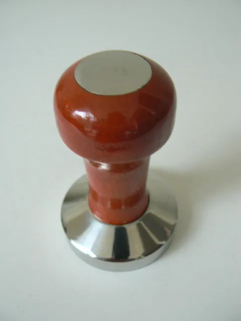 NEW - Espresso Coffee Machine Tamper with Wooden Handle - Size 57mm