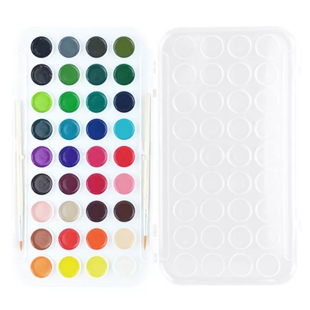 Semi-Dry Watercolour Palette Stylist 36 Colors & Brush Good Pigment Artist Paint 3