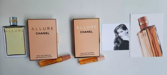 CHANEL « ALLURE »   lot  vapos et cartes à parfumer