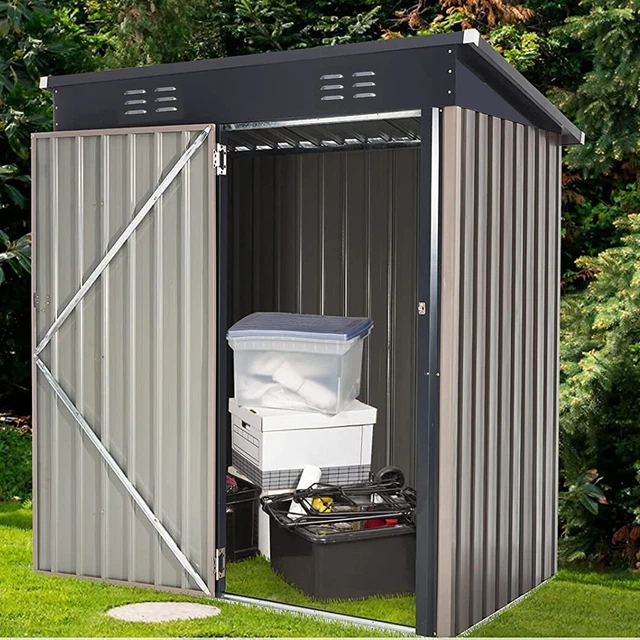 OUTDOOR GARDEN SHED 5ftx3ft Lockable Metal storage Shed Backyard Patio
