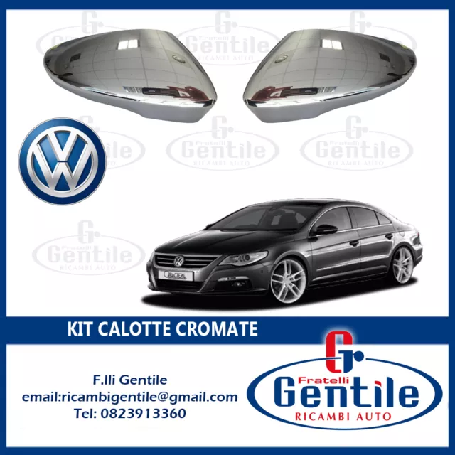 Volkswagen Passat Cc 2008-2011 Carcasas Cromo Para Espejos Retrovisores Dx SX