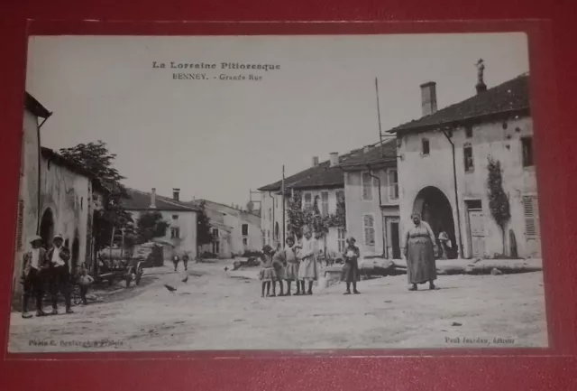 Carte Postale La Lorraine Pittoresque-BENNEY. - Grande Rue-Paul Jourdan-1917-SUP 3