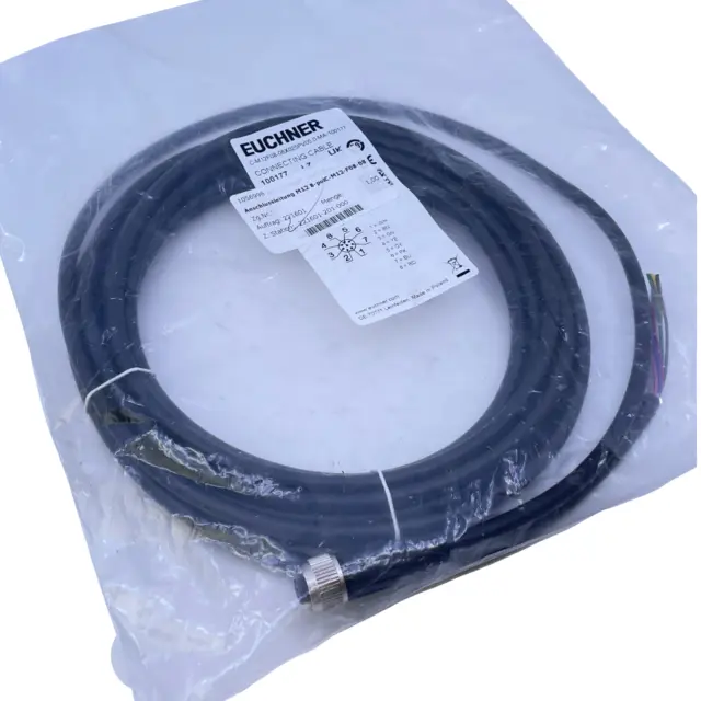 Cable de conexión Euchner C-M12F08-08X025PV05,0-MA-100177 con conector M12