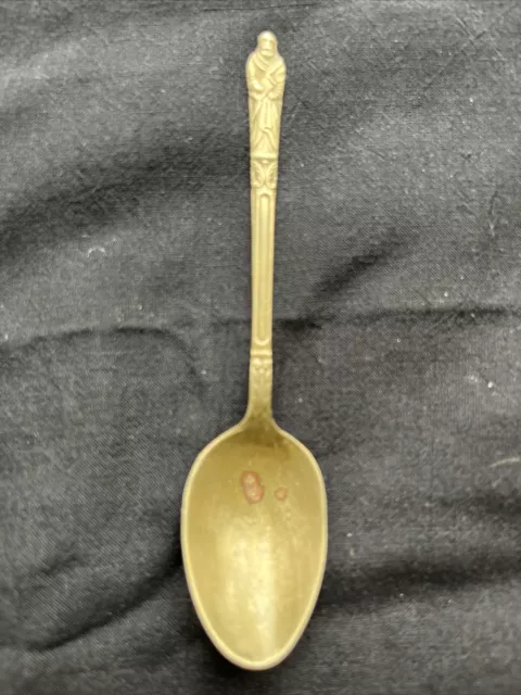 Vintage Spoon With Religious Figure On The Handle - Stamped EP - L 11cm.