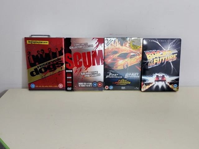 STEELBOOK DVD BUNDLE Scum Back To The Future Reservoir Dogs and