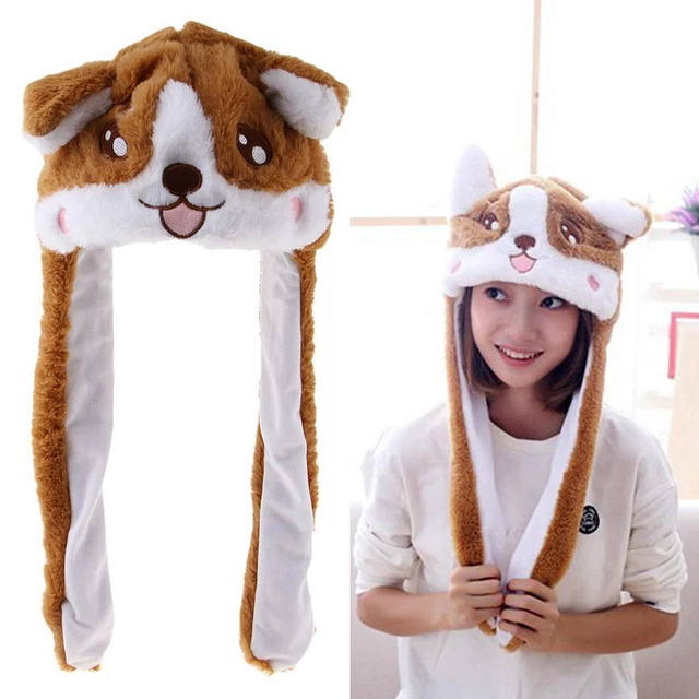 FUNNY PLUSH Animal Dog Ears Hat Jumping Movable Fancy Dress Toy £