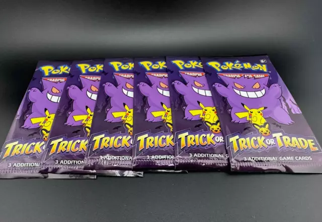 Trick or Trade Pokemon TCG BOOster 2022 x 6 USA Exclusive Halloween + Bonus Halo