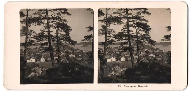 Stereo-Fotografie Neue Photographische Gesellschaft AG, Berlin, Ansicht Kragerö