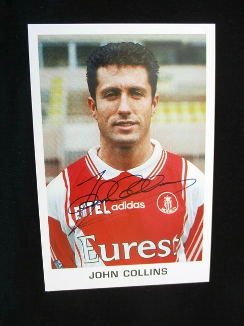John Collins, Scotland 󠁧󠁢󠁳󠁣󠁴󠁿 AS Monaco 1996/97 hand signed