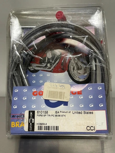 Goodridge Front Tri-Piece Brake Line Kit for 1985-86 Harley FXRS Sport Models