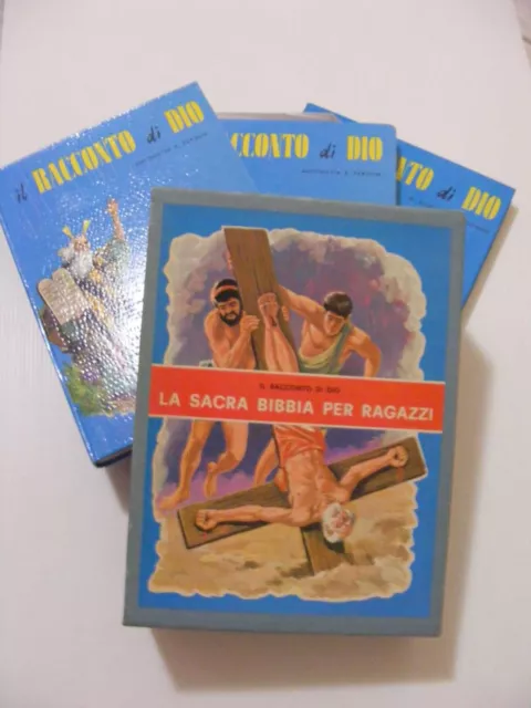 La sacra Bibbia per ragazzi - Il racconto di Dio - 3 Volumi e cofanetto ed. 1960