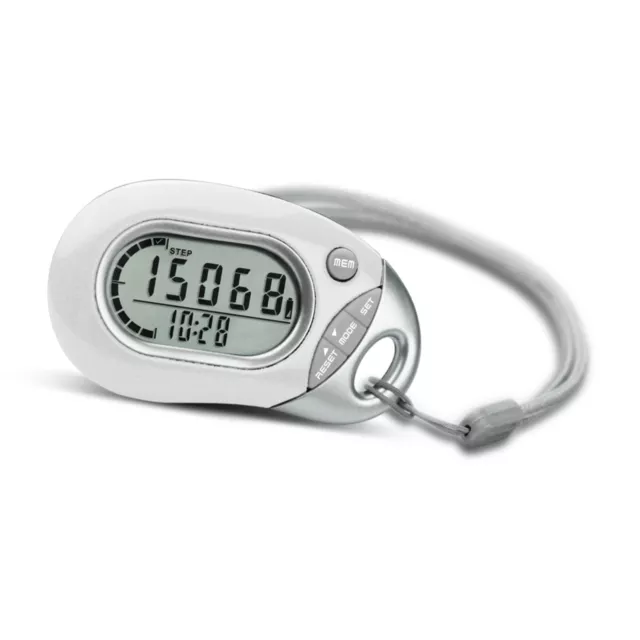 3D Motion  Pedometer Step Counter with Lanyard 7-Day Data Storage S0Z4