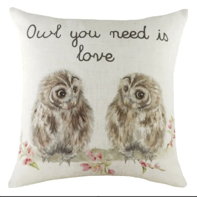 Hedgerow Owl cushion covers by Evans Lichfield 43cm X 43cm