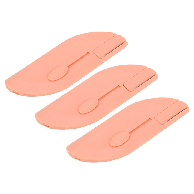 3pcs Small Retractable Eyebrow Trimmer Safety Double Head Eyebrow Groomer 2BB