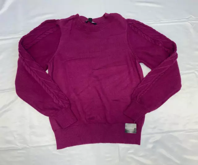 MSRP $80 Inc International Concepts Cable-Sleeve Sweater Size Small