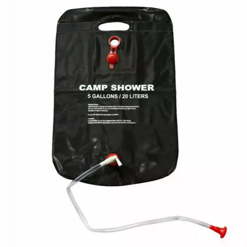 2 x 20L Solar Power Shower Camping Water Portable Sun Compact Heated Outdoor New 2