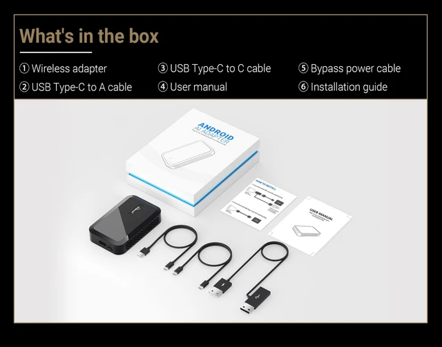 ASVEGE CarPlay Wireless AiBox Adattatore Per Auto Con YouTube, Netflix E TikTok, Dongle USB Per CarPlay E Android Auto - 2