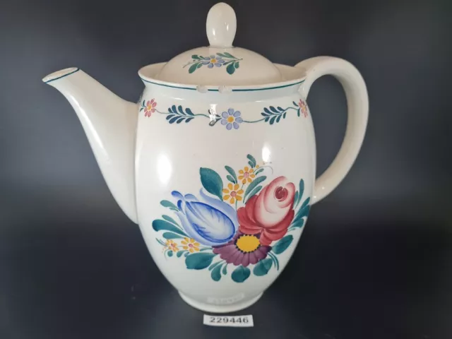 Kaffeekanne Keramik Villeroy & Boch Dresden Bückeburg Blumen defekt #229446