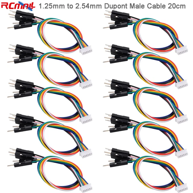 10pcs 1.25mm to Dupont Male Adapter Cable 6pin for Beitian BN-880 GPS TF-luna