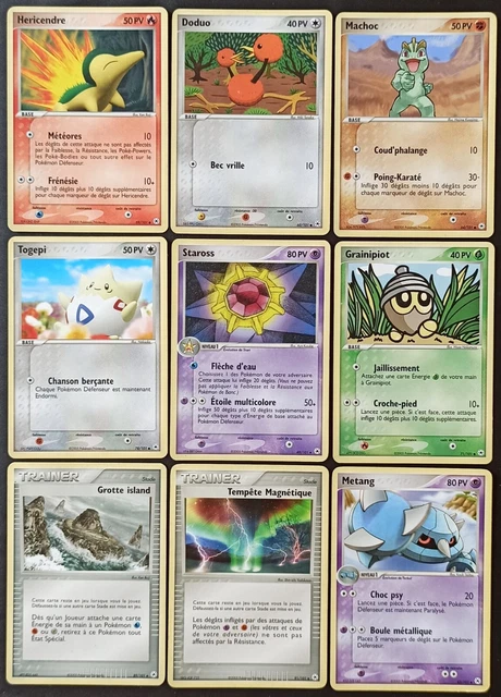 Lot of 9 Pokemon Cards Block Ex Forgotten Legends - FR