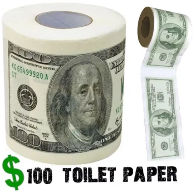 $100.00 - One Hundred Dollar Bill Toilet Paper Roll - Big Mouth Inc