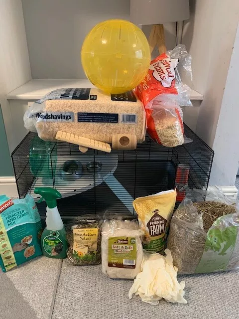 XL Ferplast Pets At Home Hamster Gerbil Cage With Accessories Ball Water Bottle