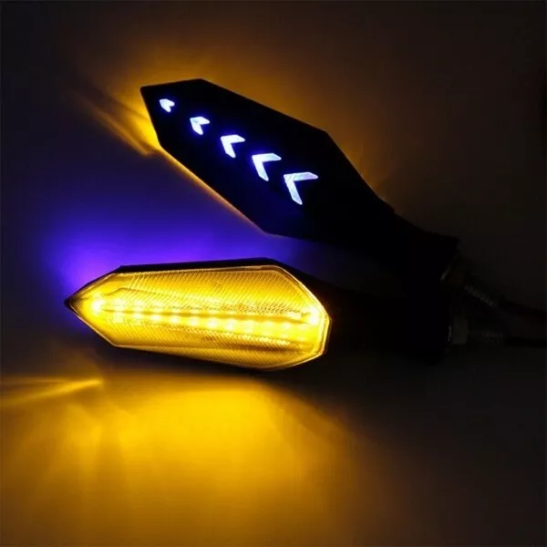 Frecce LED Moto Doppia Luce universali Sequenziali Dinamiche doppio colore**