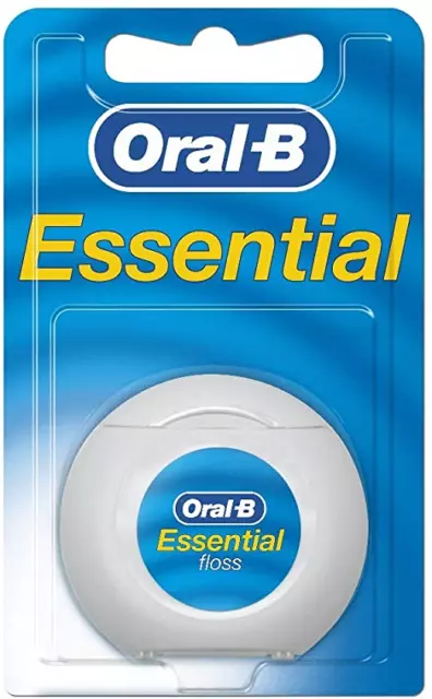 Oral-B Unisex Adults Essential Floss Unwaxed Dental Floss Volume 50 M