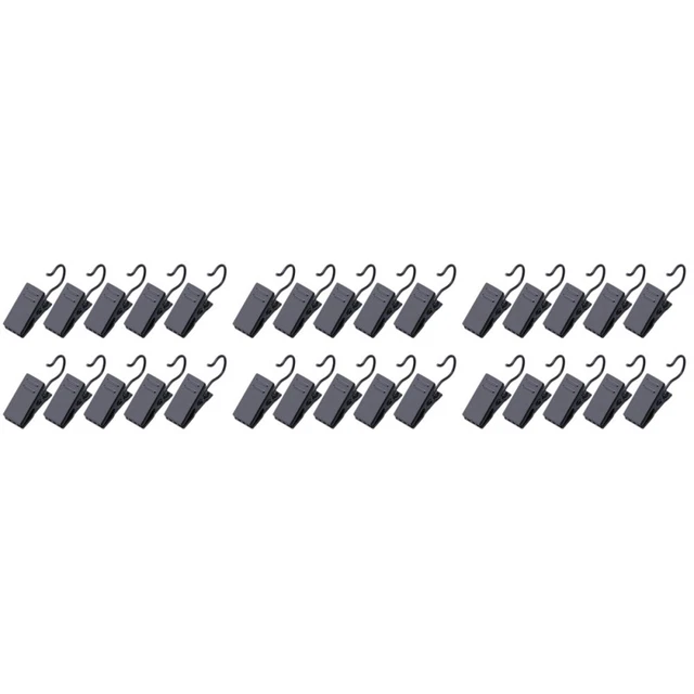 300 Pcs Iron Hook Curtain Clips Shower Curtain Hooks Black Curtain Buckle