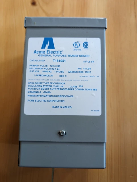 ACME ELECTRIC DRR-15 676412 NSNP - Componente Industriale MRO Nuovo (scatola Aperta)