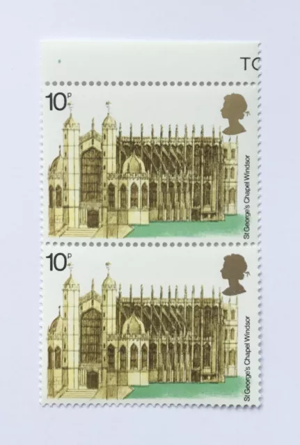 GB St George’s Chapel Windsor 10p 1975 - Block Of 2 - MNH