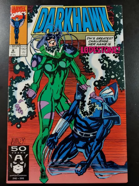 ⭐️ DARKHAWK #8 (direct) (vol 1) (1991 MARVEL Comics) VF Book