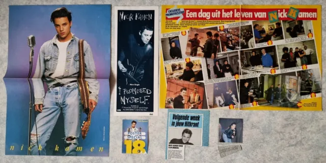 🎄 Nick KAMEN 🎄 lot de presse clippings pack collection magazines + 1 poster