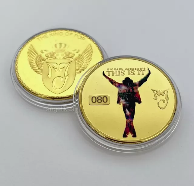 Michael Jackson Gold Plated Commemorative Coin Collectable NEW