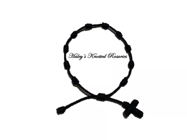 Knotted Rosary Bracelet - Black