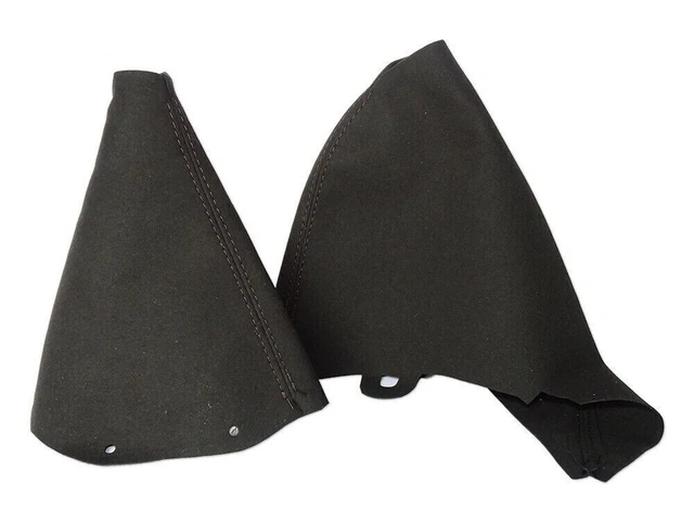 Soufflet De Levier De Vitesse + Cadre Pour Volvo C30 C70 S40 V50 – Cuir Noir Coutures Bleues, Compatible 2005-2013
