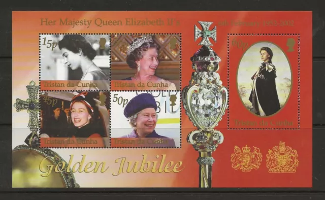 Tristan da Cunha 2002 Queens  Golden Jubilee miniature sheet sg.MS744 MNH