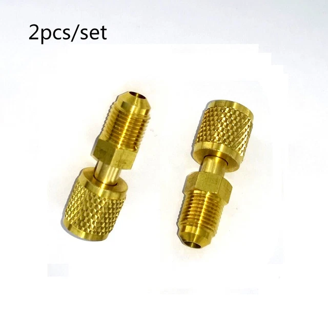 Nuovo adattatore climatizzatore modello kit attrezzi 2x presa aria 1/4 SAE