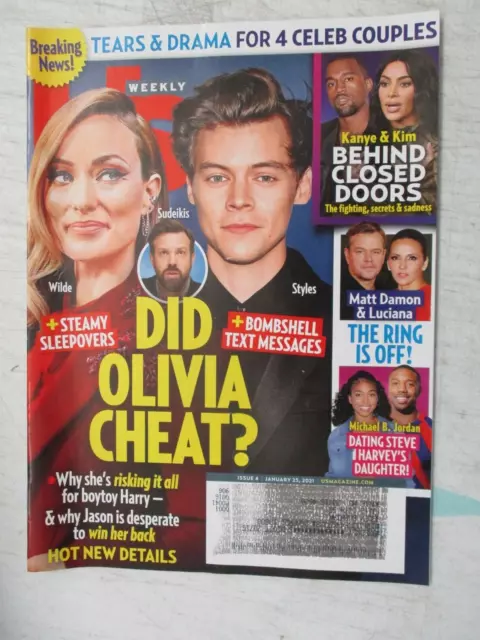 Us Weekly Magazine January 25, 2021 Did Olivia Wilde Cheat Harry Styles Sudeikis