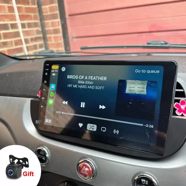 2+64GB Android Autoradio Wireless Carplay Fiat 500 2007-2015 - Écran 7" Tactile Bluetooth GPS Caméra Recul