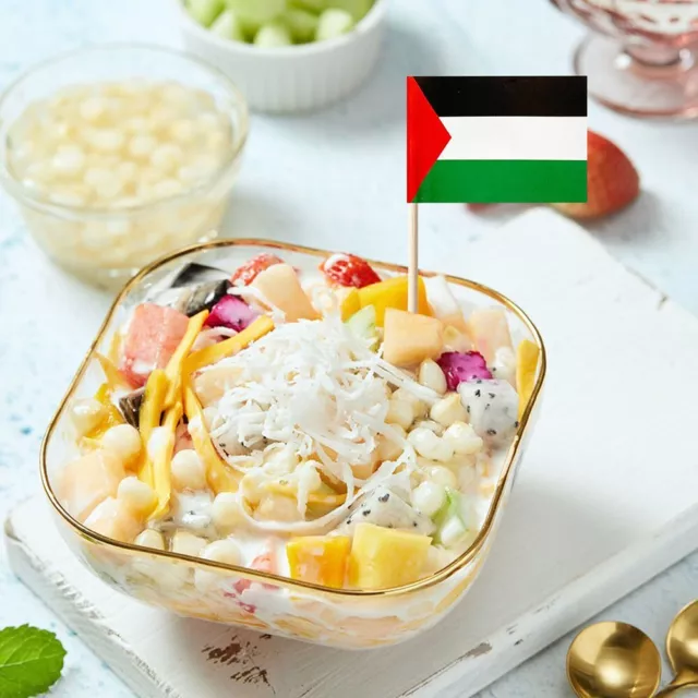 Pack de 100 cure-dents Palestine accrocheur pour drapeaux et décorations de cup