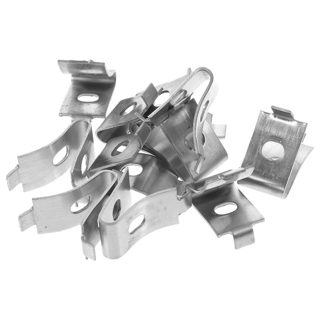 10 pz clip per mensola in vetro staffe per mensola clip per mensola in metallo argento