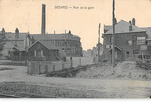 Cpa 62 Desvres Rue De La Gare