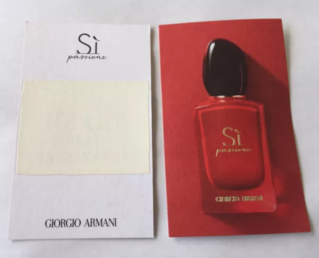 Carte parfumée Si Passione De Gorgio Armani. Version Anglaise