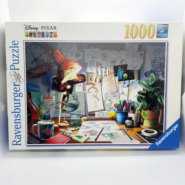 RAVENSBURGER DISNEY PIXAR "The Artist's Desk" 1000 pc Puzzle Toy Story
