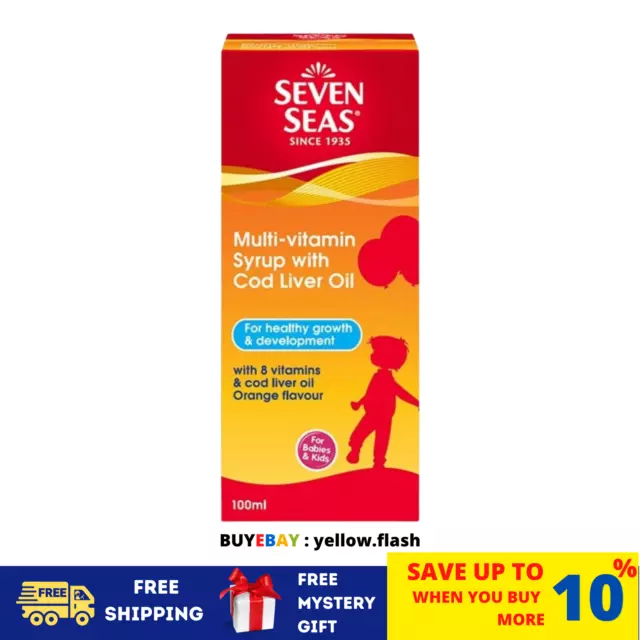 Seven Seas Multivitamin Syrup With Cod Liver Oil 100ml Orange Flavor For Kids
